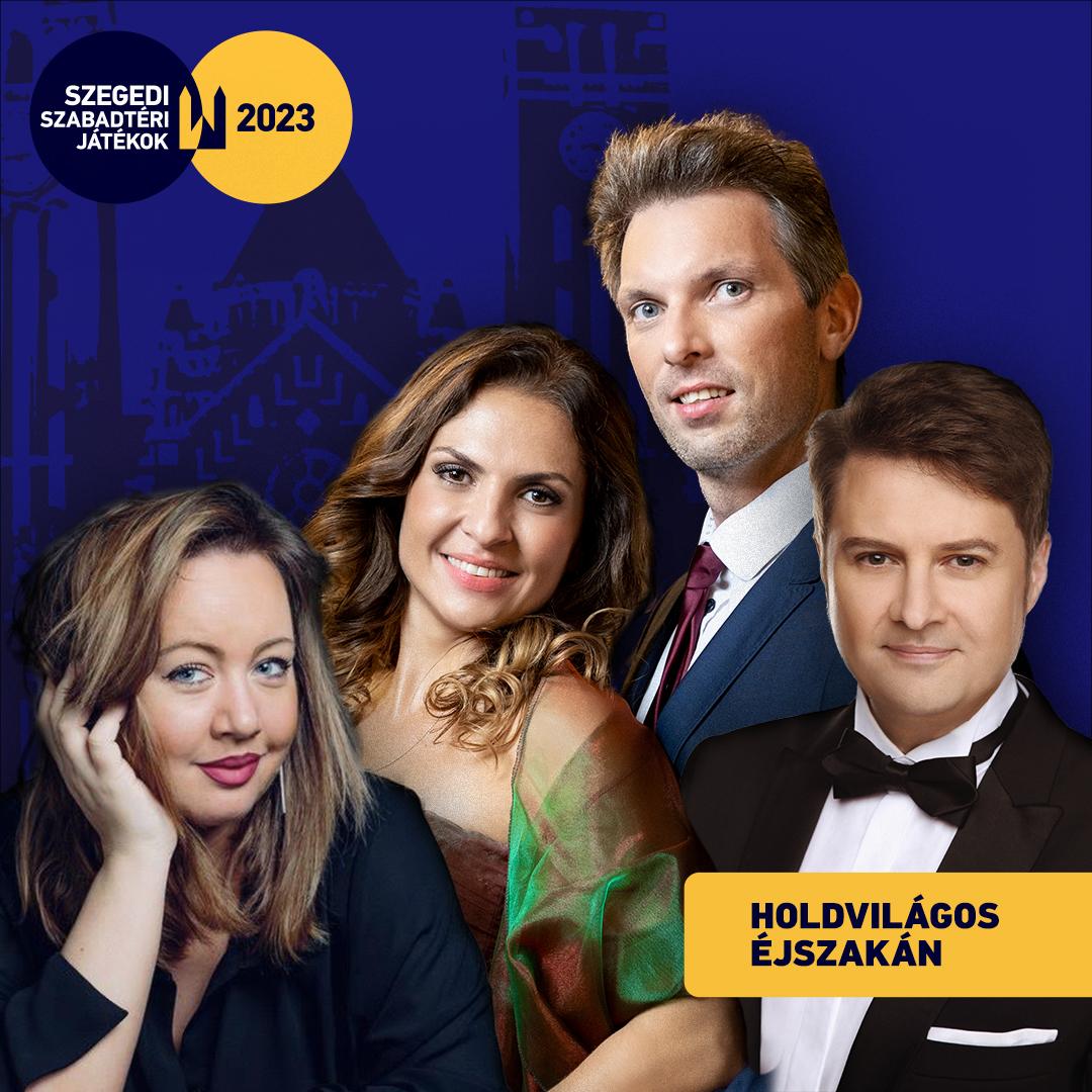 Holdvilágos éjszaka operacsillagokkal a Dóm téren