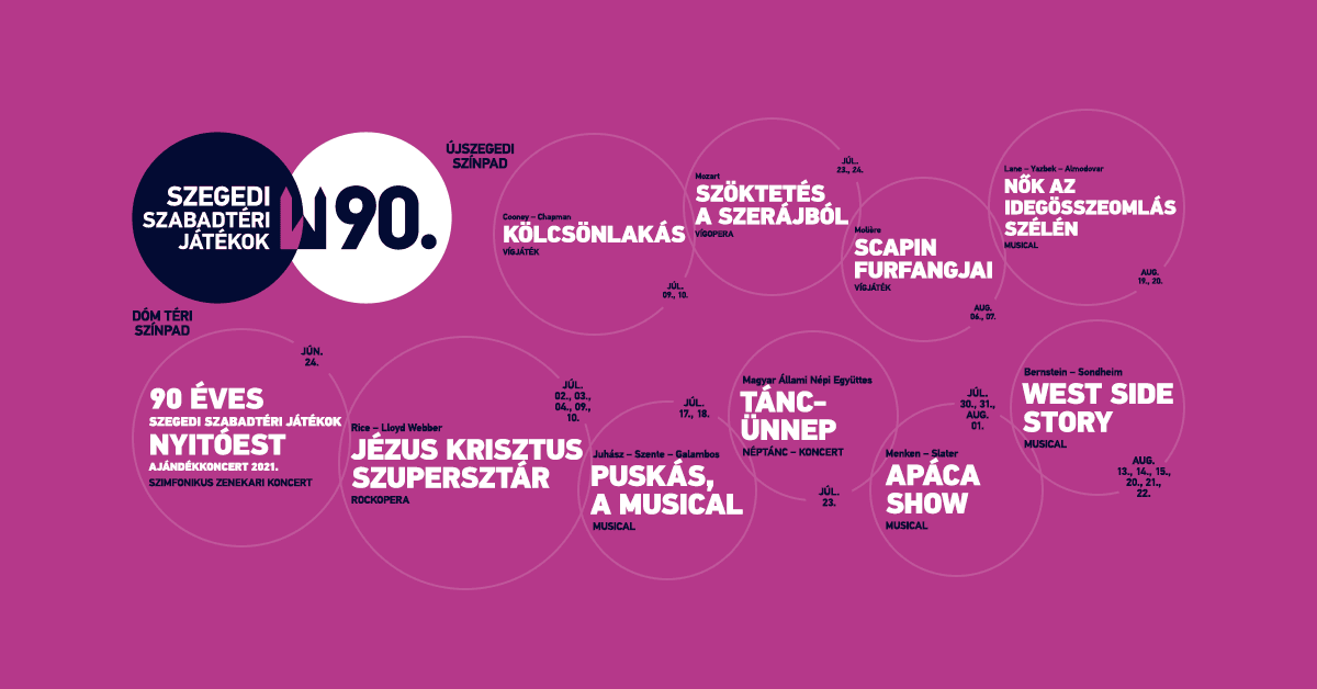 Váltsa be még ma szabad felhasználású jegyét a Szegedi Szabadtérire!